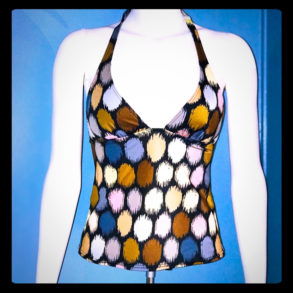 V.S. SWIM • Abstract Halter Tankini / (S) NWOT!